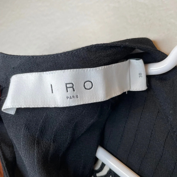 IRO Balden Lace Inset Blouse In Black Size 38/ US 6 - Picture 5 of 11